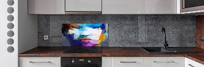 Achterwand keuken Abstracte vrouw