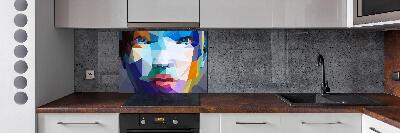 Achterwand keuken Abstracte vrouw