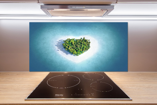 Spatplaat keuken Hartvormig eiland