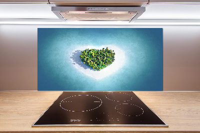 Spatplaat keuken Hartvormig eiland