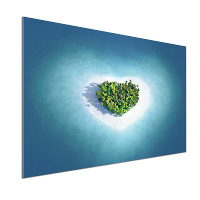 Panel lacobel Wyspa kształt serca