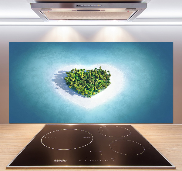 Spatplaat keuken Hartvormig eiland
