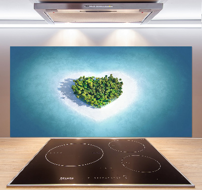Spatplaat keuken Hartvormig eiland