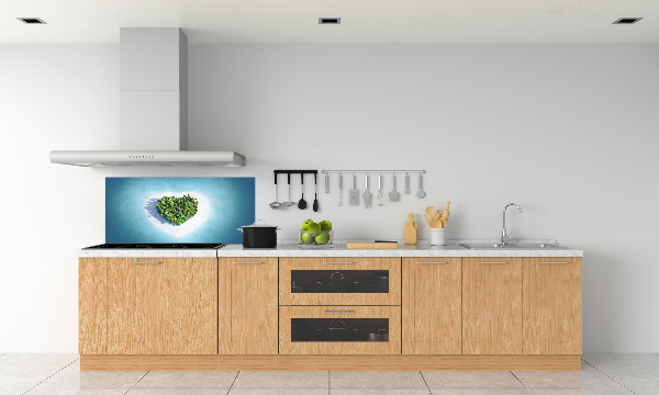Spatplaat keuken Hartvormig eiland
