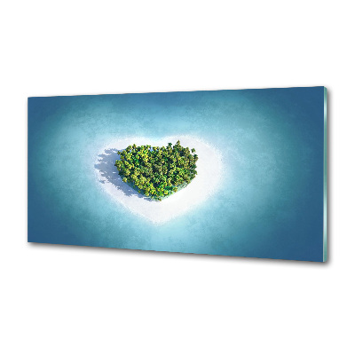 Panel lacobel Wyspa kształt serca