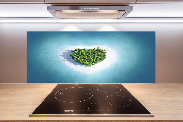 Spatplaat keuken Hartvormig eiland