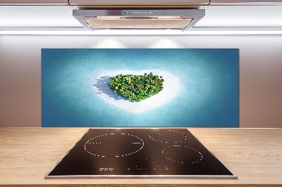 Spatplaat keuken Hartvormig eiland