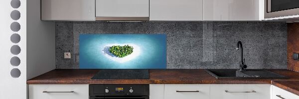 Spatplaat keuken Hartvormig eiland