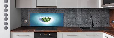 Spatplaat keuken Hartvormig eiland