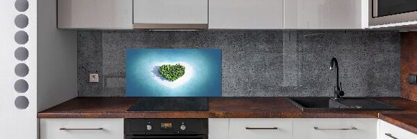 Spatplaat keuken Hartvormig eiland