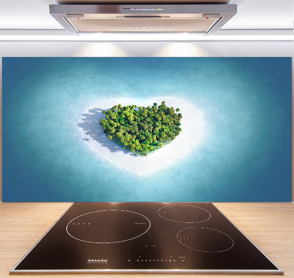 Spatplaat keuken Hartvormig eiland