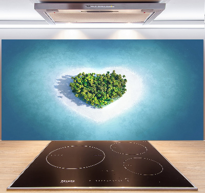 Spatplaat keuken Hartvormig eiland