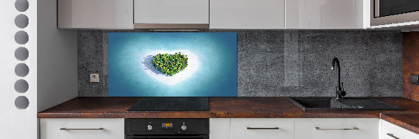Spatplaat keuken Hartvormig eiland