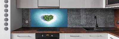 Spatplaat keuken Hartvormig eiland