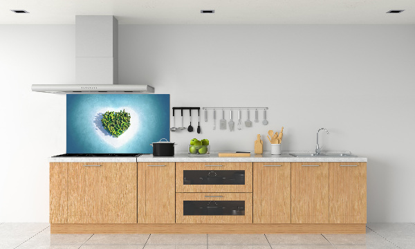 Spatplaat keuken Hartvormig eiland
