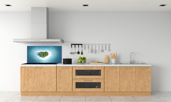 Spatplaat keuken Hartvormig eiland