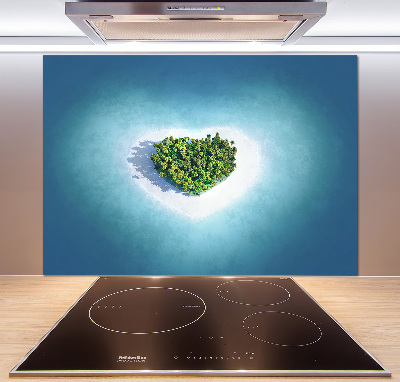Spatplaat keuken Hartvormig eiland