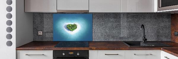 Spatplaat keuken Hartvormig eiland