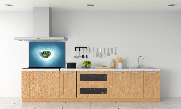 Spatplaat keuken Hartvormig eiland
