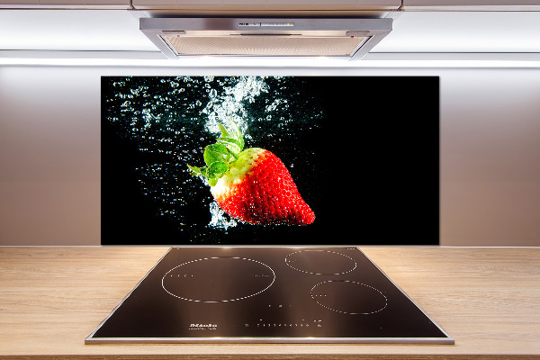 Keuken achterwand Aardbei onder water