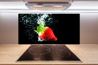Keuken achterwand Aardbei onder water