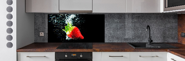 Keuken achterwand Aardbei onder water