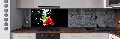 Keuken achterwand Aardbei onder water