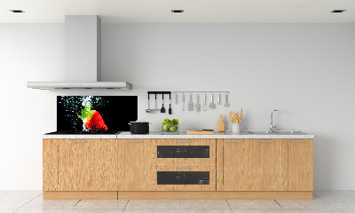 Keuken achterwand Aardbei onder water