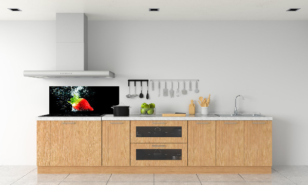 Keuken achterwand Aardbei onder water