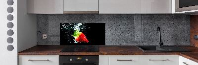 Keuken achterwand Aardbei onder water