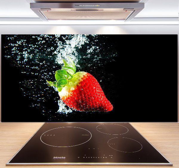 Keuken achterwand Aardbei onder water