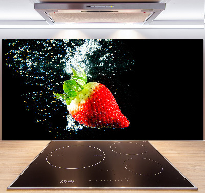 Keuken achterwand Aardbei onder water