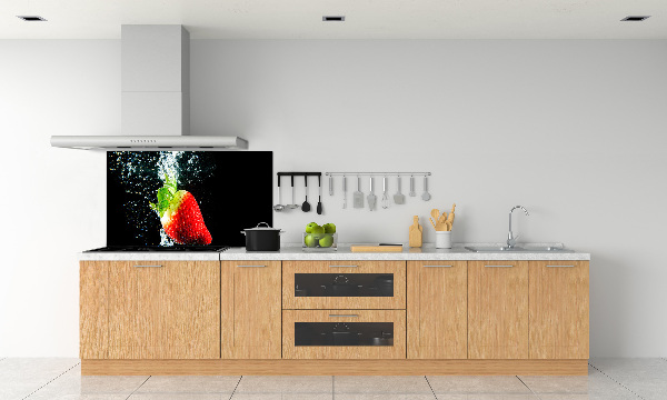 Keuken achterwand Aardbei onder water