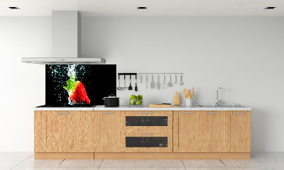 Keuken achterwand Aardbei onder water