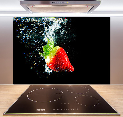 Keuken achterwand Aardbei onder water