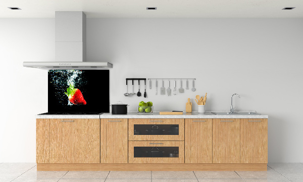 Keuken achterwand Aardbei onder water