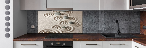 Spatscherm keuken Zen stenen zand