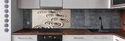 Spatscherm keuken Zen stenen zand