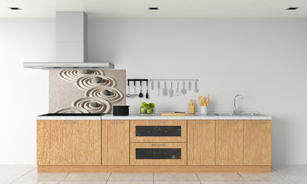 Spatscherm keuken Zen stenen zand