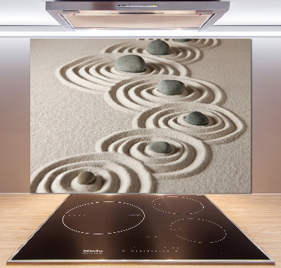 Spatscherm keuken Zen stenen zand
