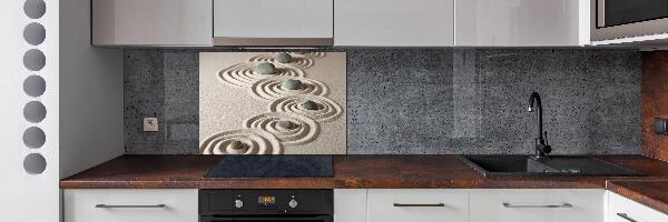 Spatscherm keuken Zen stenen zand