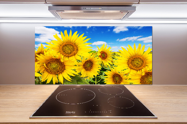 Achterwand keuken Zonnebloemen