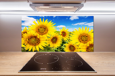 Achterwand keuken Zonnebloemen