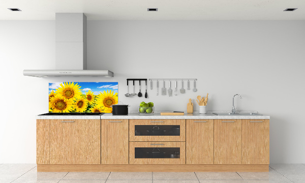 Achterwand keuken Zonnebloemen