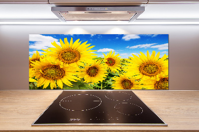 Achterwand keuken Zonnebloemen