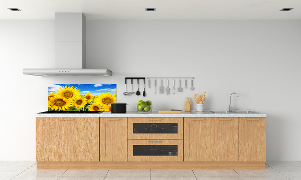 Achterwand keuken Zonnebloemen