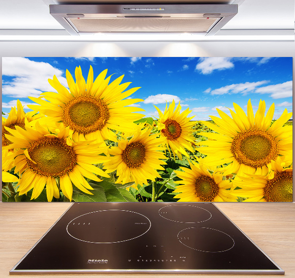 Achterwand keuken Zonnebloemen