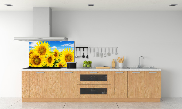 Achterwand keuken Zonnebloemen