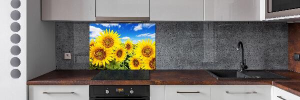 Achterwand keuken Zonnebloemen