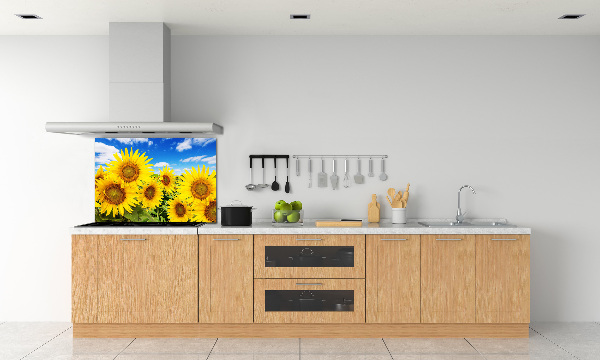 Achterwand keuken Zonnebloemen